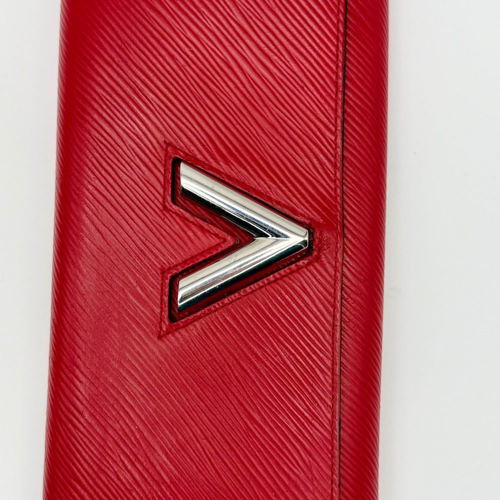Louis Vuitton Twist Epi Leather Coquelicot Clutch Wallet with Chain - Picture 3 of 16